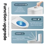 PHITO Small toilet equipped with high impact siphon anti odor ceramic toilet seat, small space - 图片 3