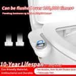 PHITO Non-Electric Bidet Attachment, Luminous Knob Ultra Thin Hidden Dual Self-Cleaning Nozzle Toilet Bidet - 图片 4