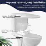 PHITO Upgrade Non-Electric Bidet Toilet Attachment, 6mm Ultra Thin Hidden Dual Self-Cleaning Nozzle Bidet Seat Accessory - 图片 4