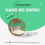 Egg Shaped PE Rattan Hanging Swing Chair