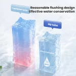 PHITO Small toilet equipped with high impact siphon anti odor ceramic toilet seat, small space - 图片 5