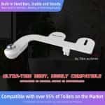 PHITO Non-Electric Bidet Attachment, Luminous Knob Ultra Thin Hidden Dual Self-Cleaning Nozzle Toilet Bidet - 图片 5