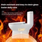 PHITO Small toilet equipped with high impact siphon anti odor ceramic toilet seat, small space - 图片 6