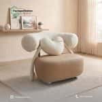 Heart Decor Cartoon Accent Stool Chair