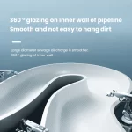 PHITO Small toilet equipped with high impact siphon anti odor ceramic toilet seat, small space - 图片 7