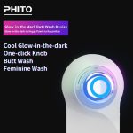 PHITO Non-Electric Bidet Attachment, Luminous Knob Ultra Thin Hidden Dual Self-Cleaning Nozzle Toilet Bidet - 图片 6