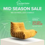 Yellow Togo Lazy Lounge Accent Chair